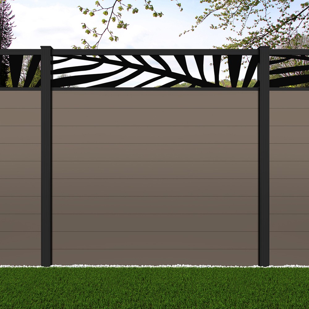 1.8m Connect + Palm Laser - Beige Grey Black Sand Posts - Metre Prices