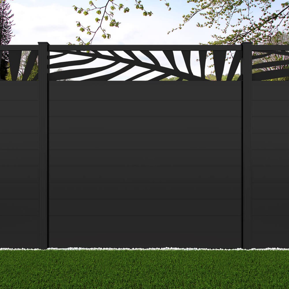 1.8m Connect + Palm Laser - Black Sand Black Sand Posts - Metre Price