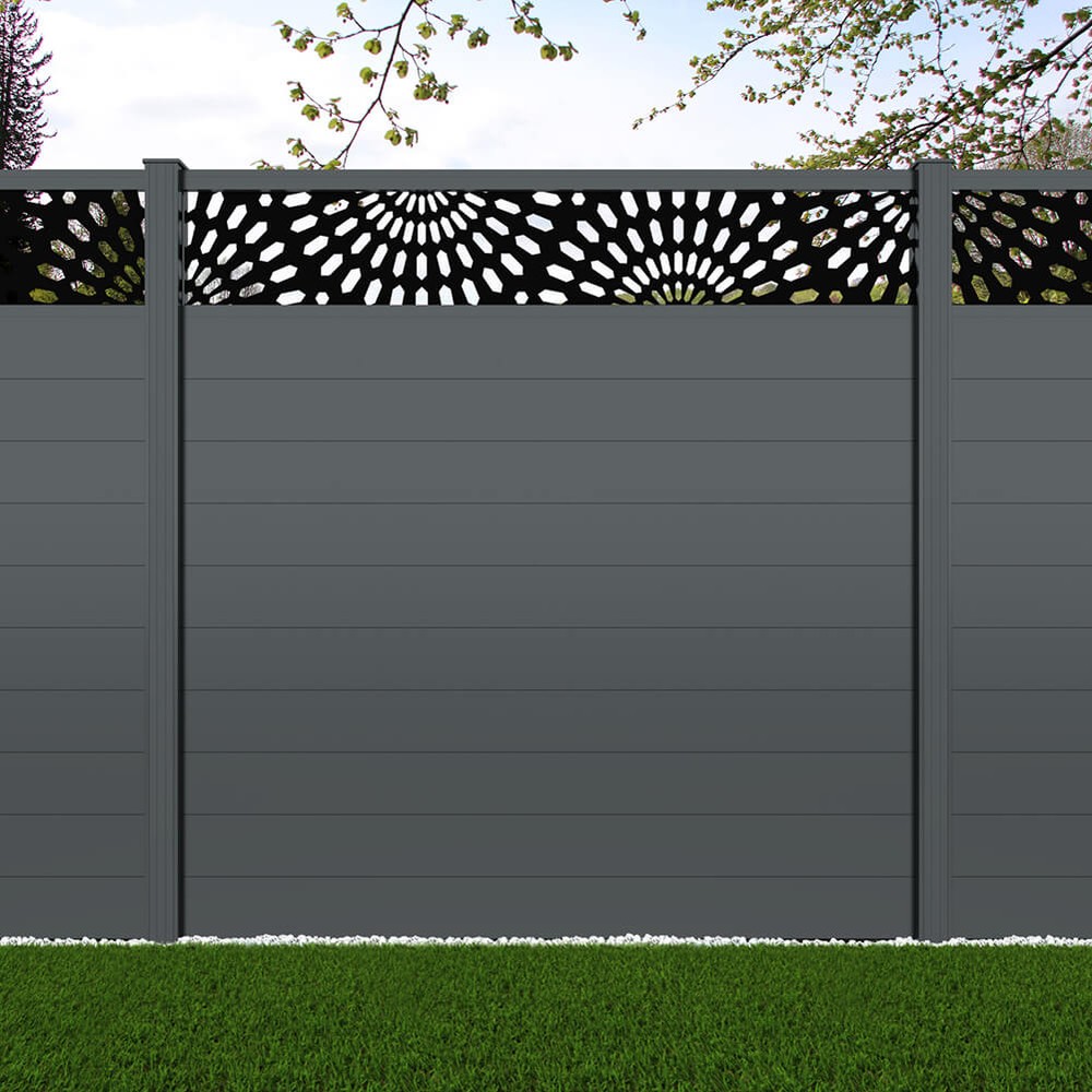 1.8m Connect + Sunburst Laser Basalt Grey Basalt Grey Posts - Metre Price