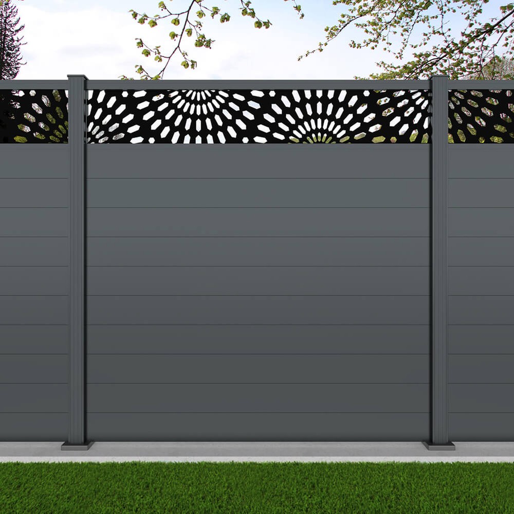 1.8m Connect + Sunburst Laser Basalt Grey Basalt Grey Bolt Down Posts - Metre Price