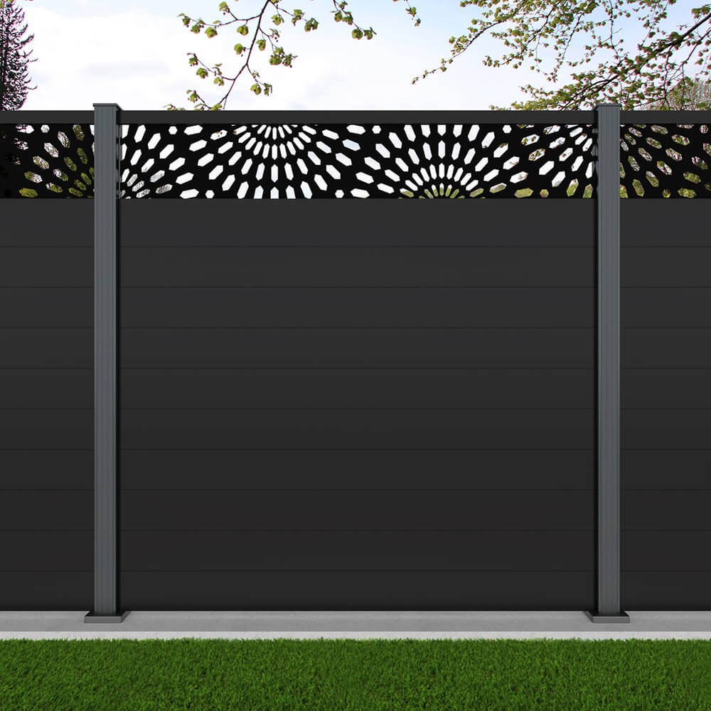 1.8m Connect + Sunburst Laser Black Sand /Basalt Grey Bolt Down Posts - Metre Price