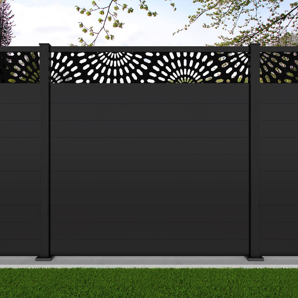 1.8m Connect + Sunburst Laser Black Sand Black Sand Bolt Down Posts - Metre Price