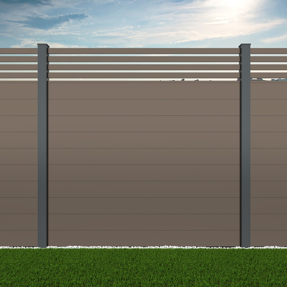1.8m Connect + Parallel 50 Beige Grey Basalt Grey Posts - Metre Price
