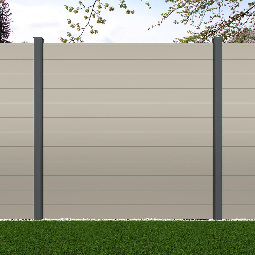 1.8m Connect Pebble Grey - Basalt Grey Posts - Metre Price