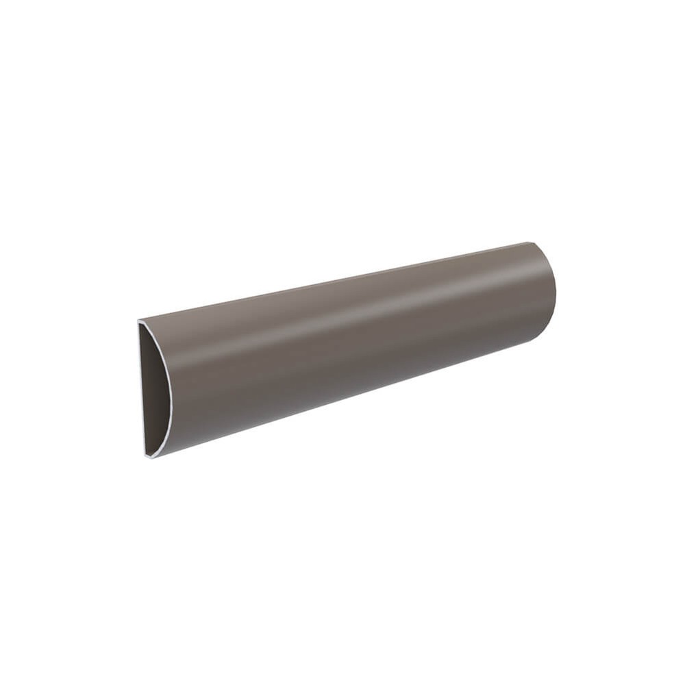 1825mm Half Round Oval Board 55 x 20mm RAL 7006 Beige Grey Matt