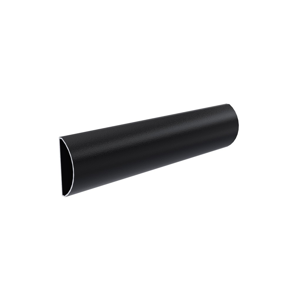 1825mm Half Round Oval Board 55 x 20mm RAL 9005 Black Sand Matt