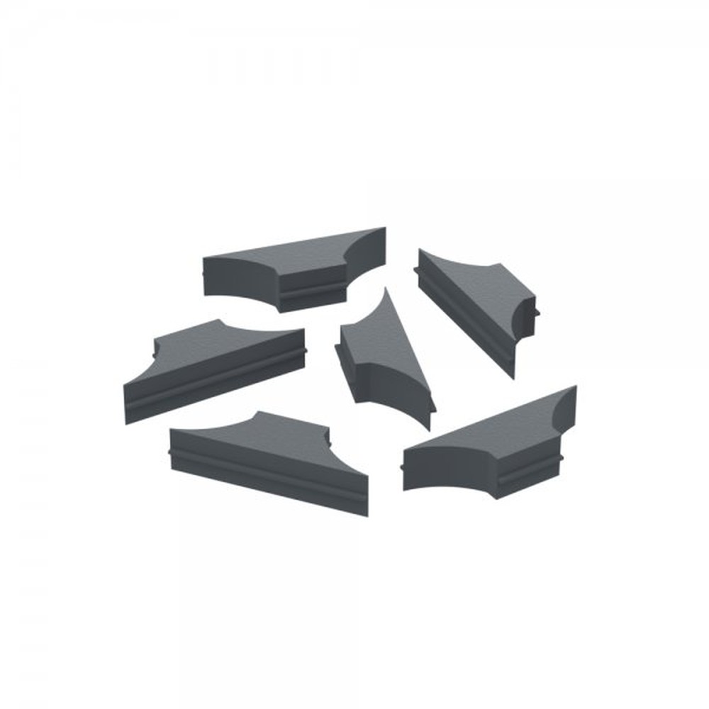 Intermediate Spacer for Half Round - RAL 7012 Basalt Grey Matt Bag of 50