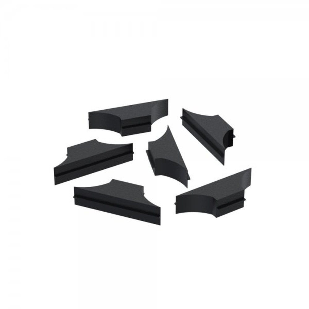 Intermediate Spacer for Half Round - RAL 9005 Black Sand Matt Bag of 50