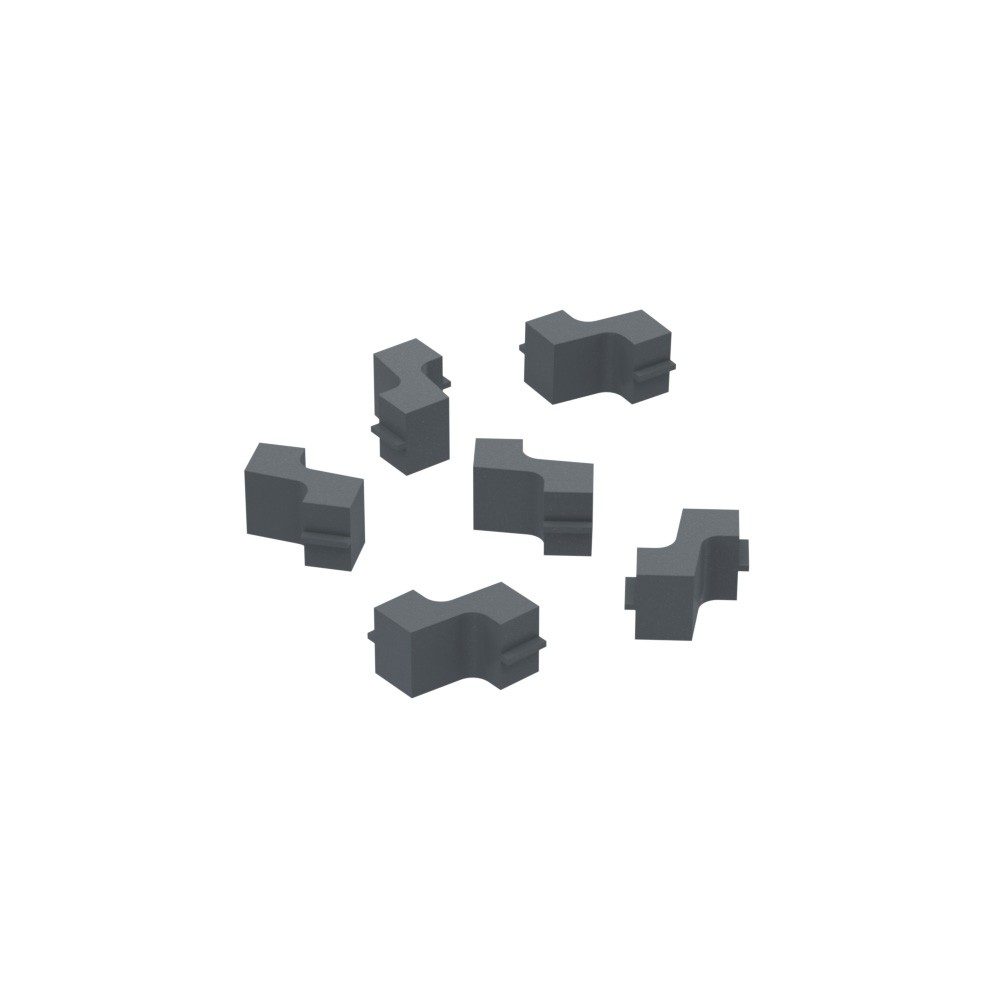 Spacer set for Louvre Fence System RAL 7012 Basalt Grey Matt (Pack of 32)