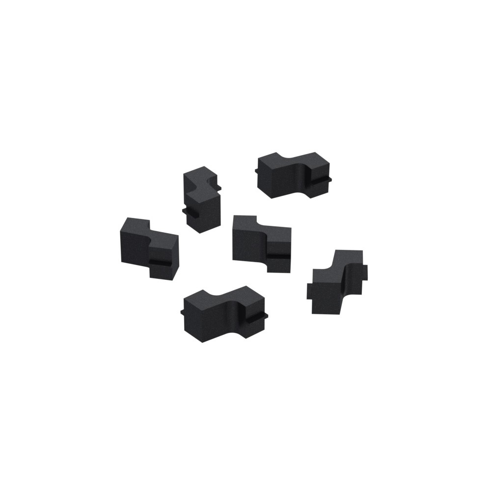 Spacer set for Louvre Fence System RAL 9005 Black Sand Matt (Pack of 32)