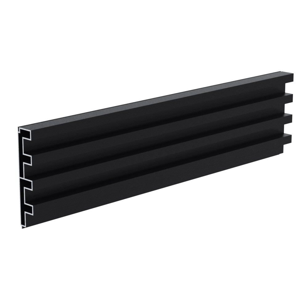 1825mm Ridged Board 100 x 20.6mm RAL 9005 Black Sand Matt