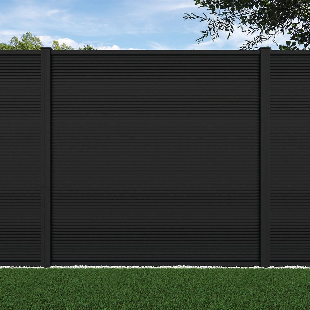 1.8m Ridged Fence Black Sand -Black Sand Posts - Metre Price