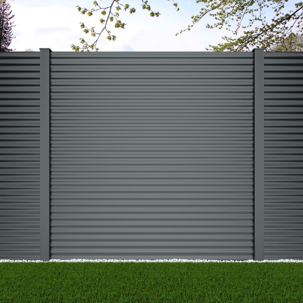 1.8m Wave Fence Basalt Grey -Basalt Grey - Metre Prices