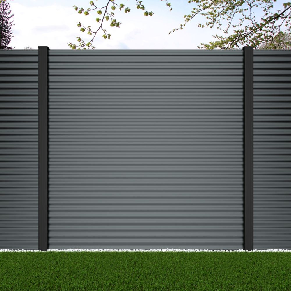 1.8m Wave Fence Basalt Grey -Black Sand - Metre Prices