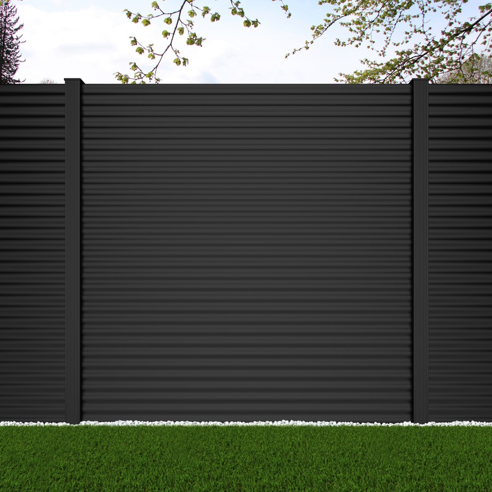 1.8m Wave Fence Black Sand -Black Sand - Metre Price