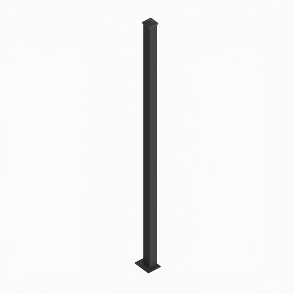 Gate Posts - 100 x 100 x 3000mm 3.5mm Thick Black - RAL 9005
