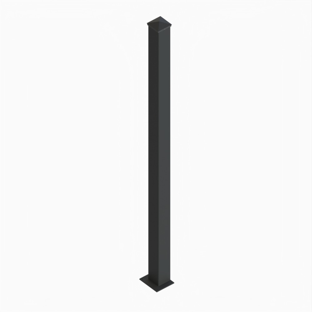 Gate Posts - 150 x 150 x 3000mm 3.5mm Thick Black - RAL 9005