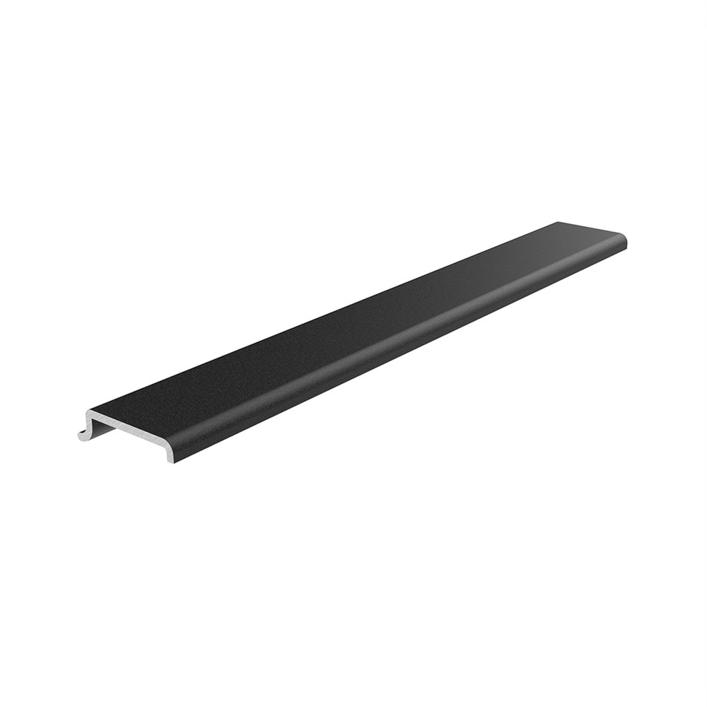Gutter Trim Section 80 x 31mm 6000mm Lg Anthracite RAL 7016 Finish - Aluminium