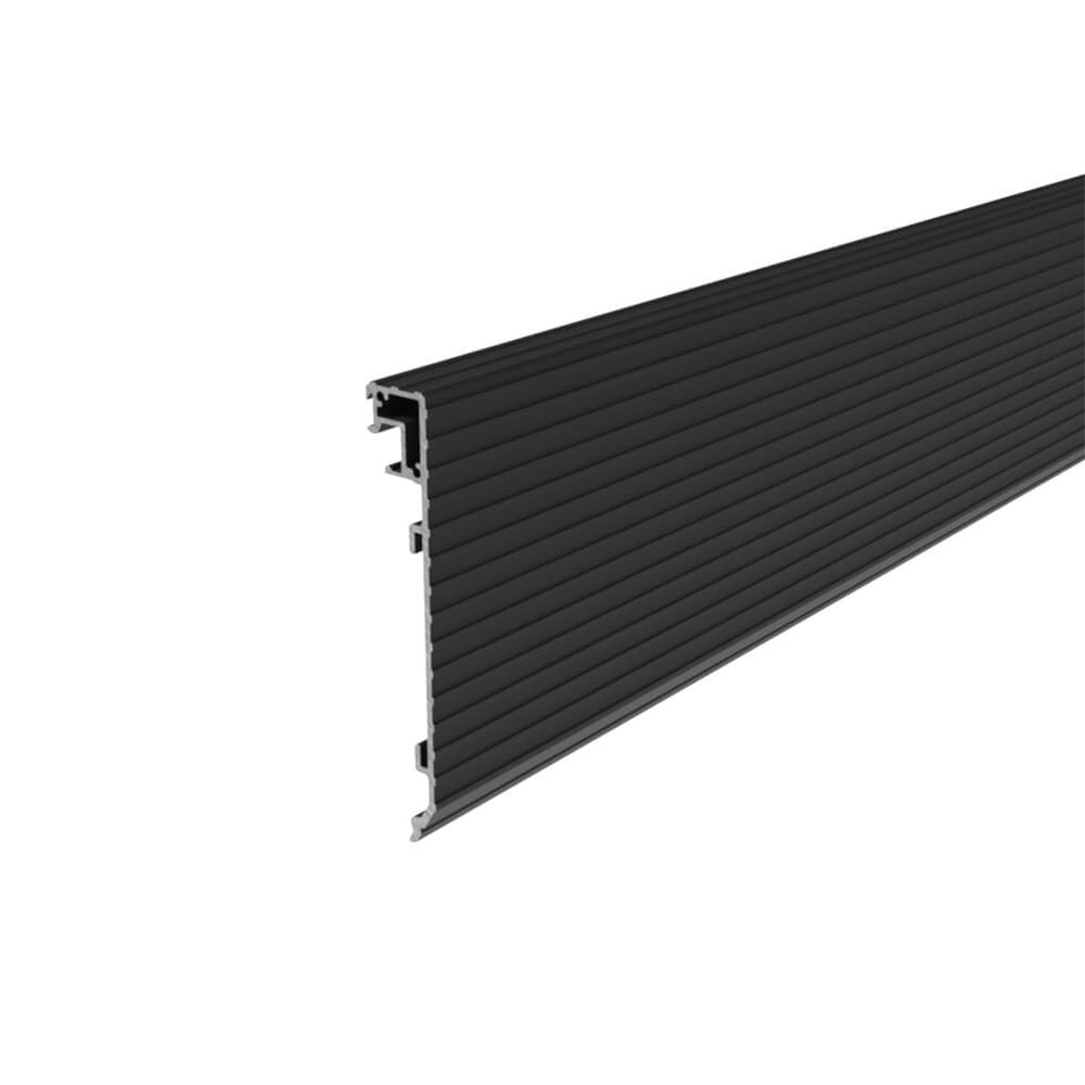 Edge Fascia Profile 164mm x 3600mm Long Aluminium Powder Coated Black RAL 9005