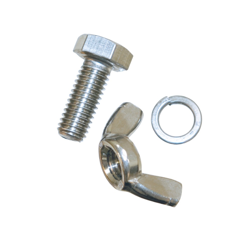 M8 x 25mm Bolt, Wing Nut and Washer Set - Stainless Steel 316