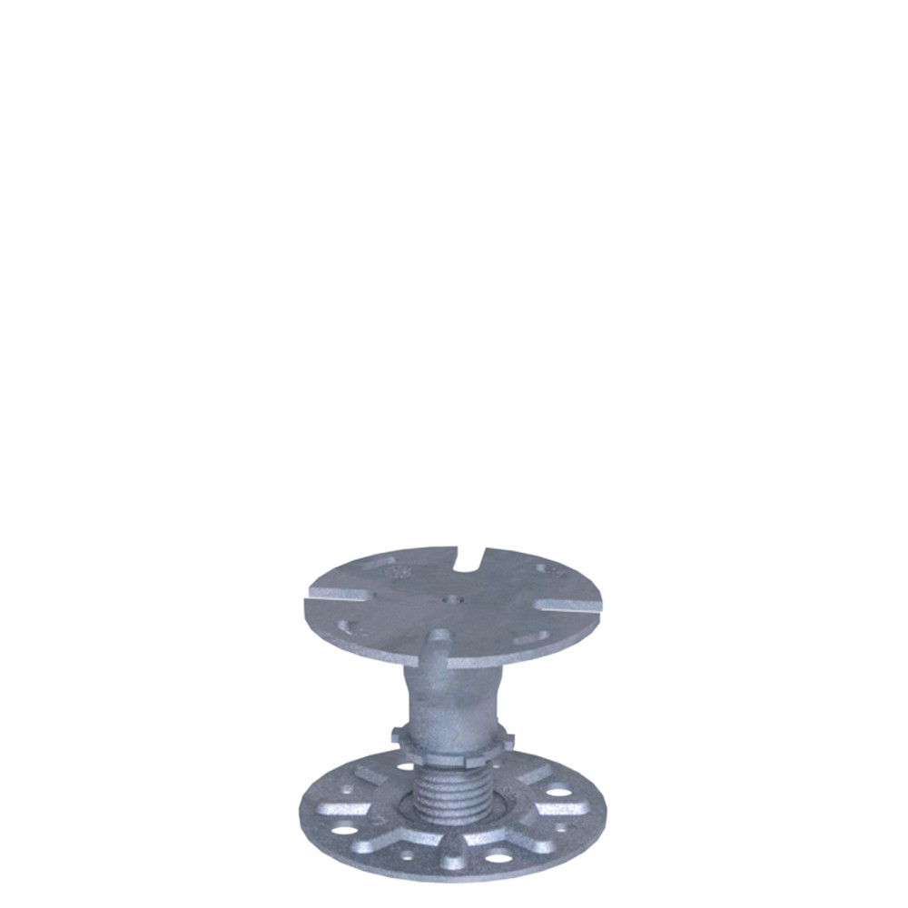 Adjustable Pedestal Base 50 - 70mm Zinc Passivated Steel - Zintec 200