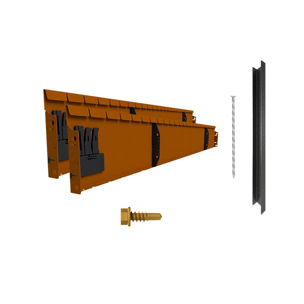 Flex Raised Garden Bed H240 x L2160mm - Weathering Steel - 2 Piece Kit
