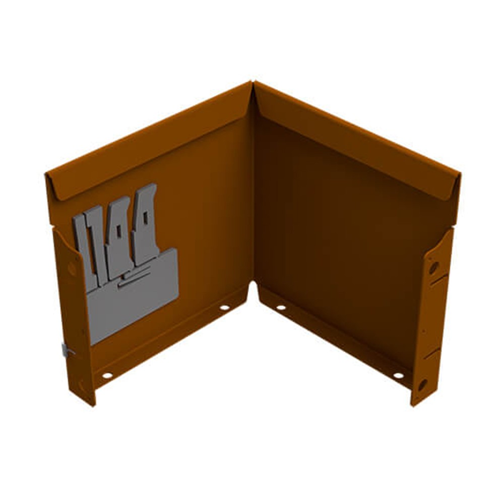 Corner Piece H240 x 255 x 255mm - Weathering Steel