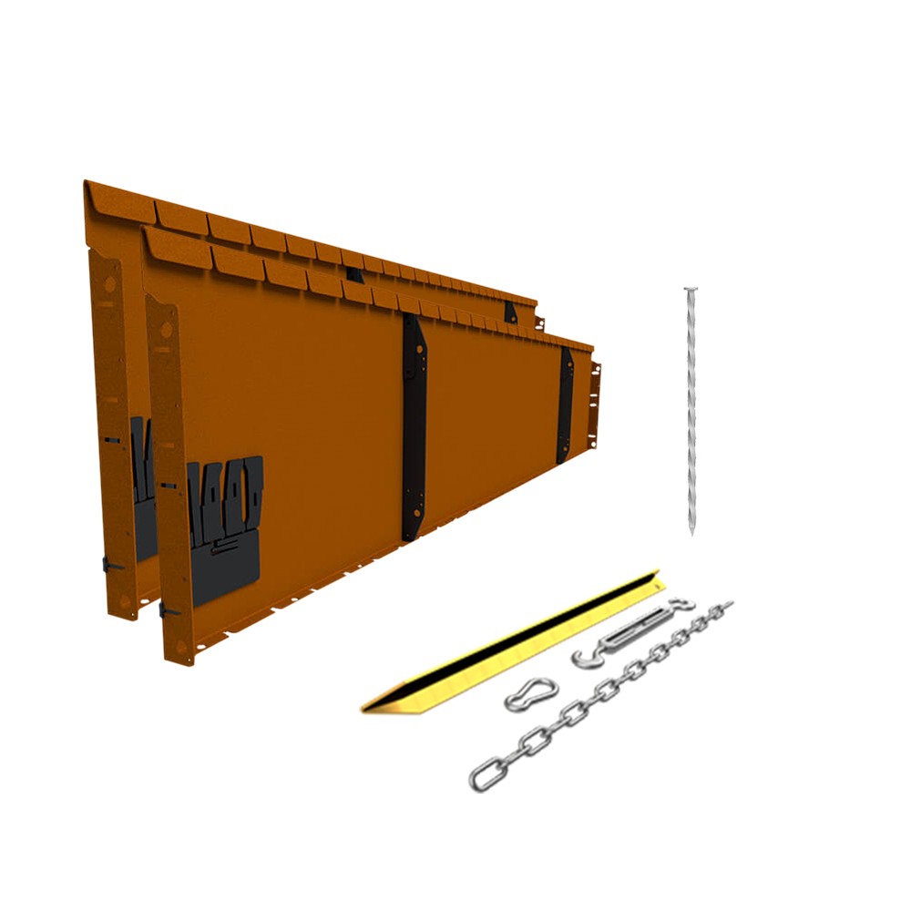 Flex Raised Garden Bed H400 x L2160mm - Weathering Steel - 2 Piece Kit