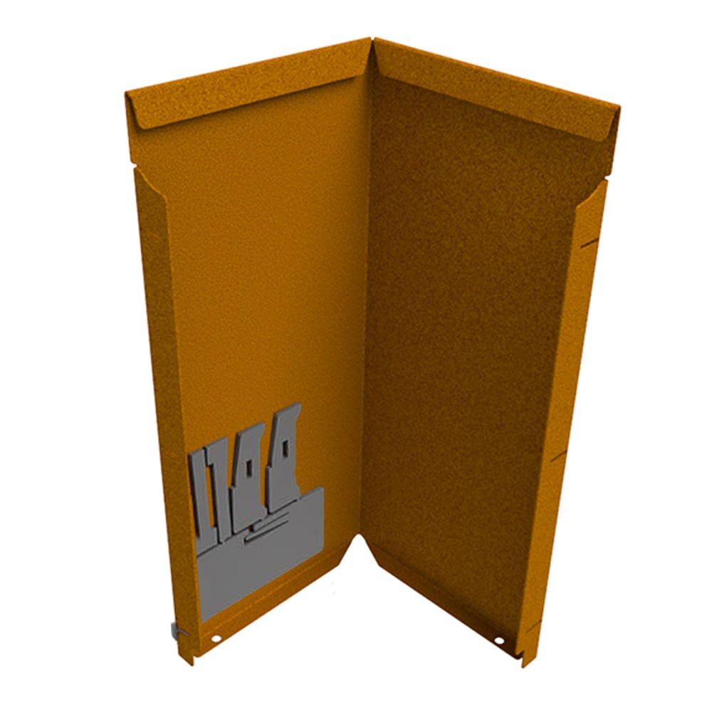 Corner Piece H560mm x 255 x 255mm - Weathering Steel