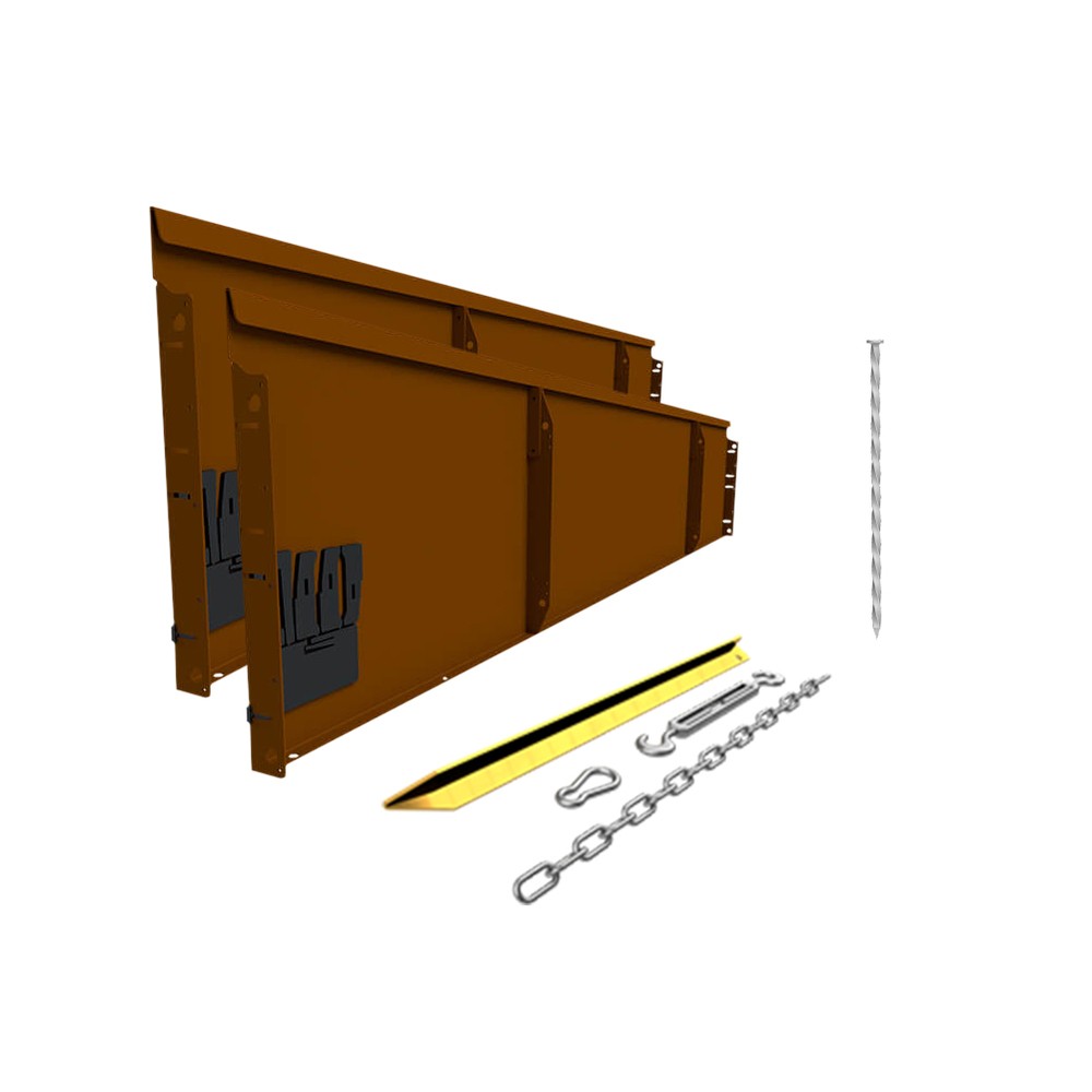 Rigid Raised Garden Bed H400 x L2160mm - Weathering Steel - 2 Piece Kit
