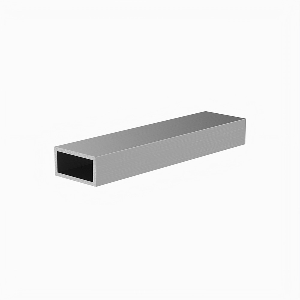 2 x 1 x 10g - L:5m Aluminium Rectangular Box Section Grade 6063 T6