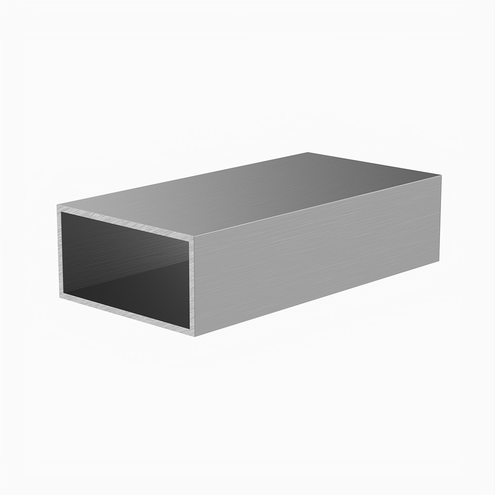 4 x 2 x 10g - L:5m Aluminium Rectangular Box Section Grade 6063 T6