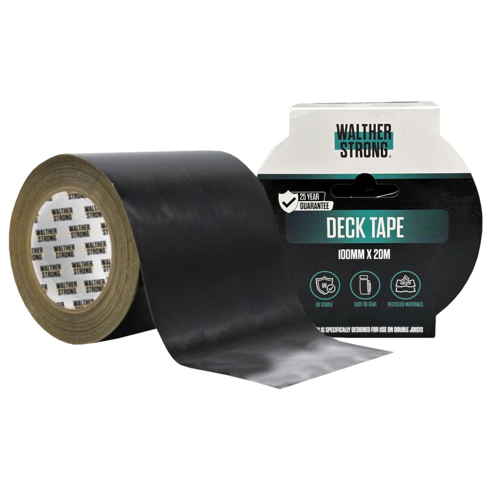 Deck Tape - 100mm x 20m For The Top Of Double Joists - Black