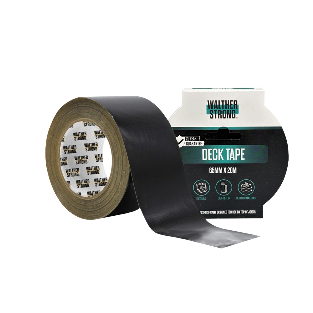 Deck Tape - 65mm x 20M - Black For the Top of Single Joists